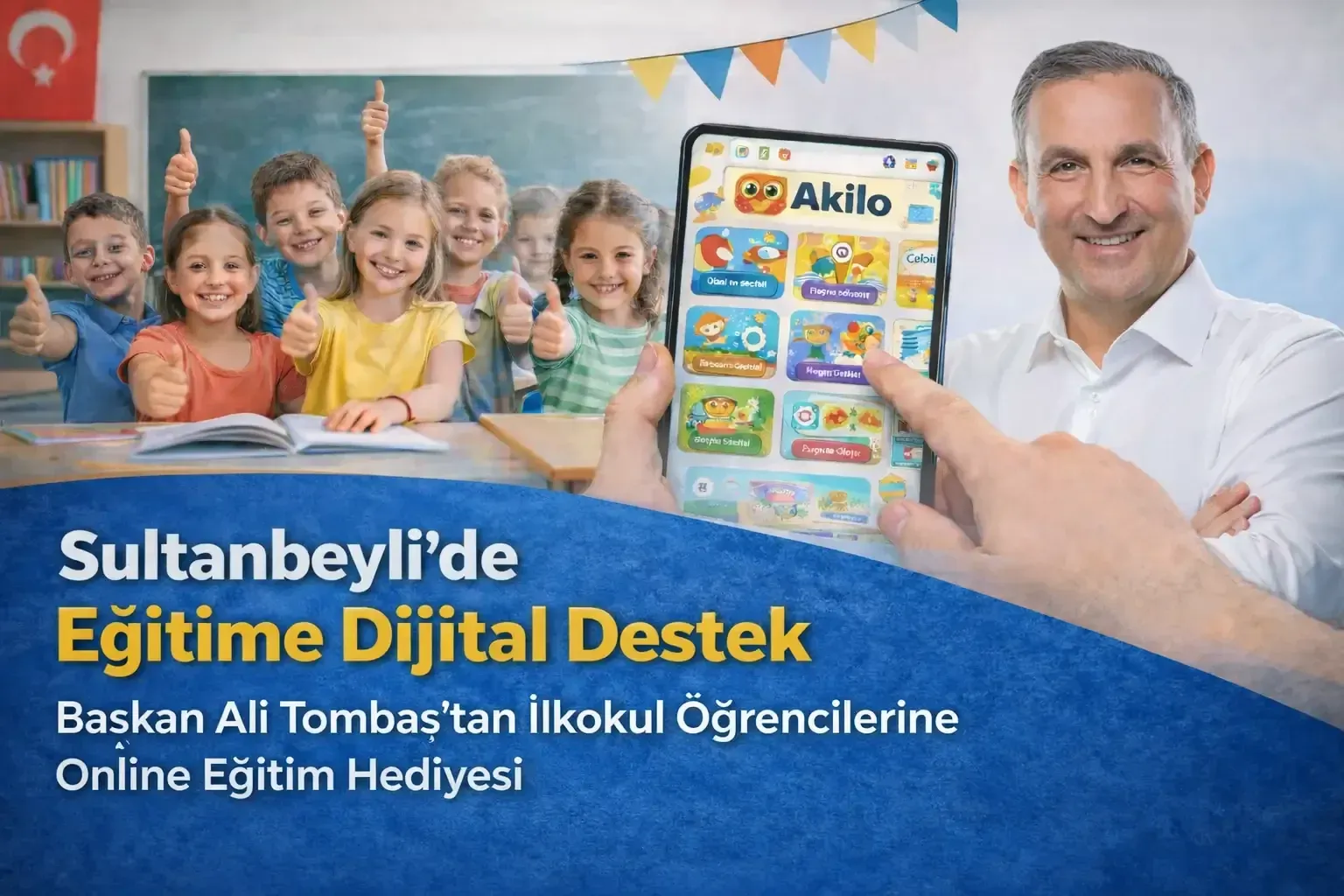 Sultanbeyli Belediye Başkanı Ali Tombaş, ilçedeki ilkokul öğrencilerine yönelik önemli
