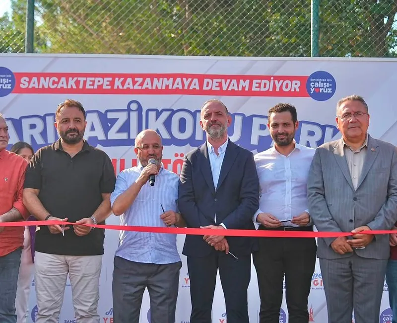 Sancaktepe'de Sarıgazi Korupark açıldı. 13 bin m² alanda spor sahaları,
