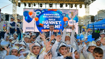 Esenyurt Belediyesi tarafından düzenlenen sünnet şöleninde 1071 çocuk aileleriyle unutulmaz
