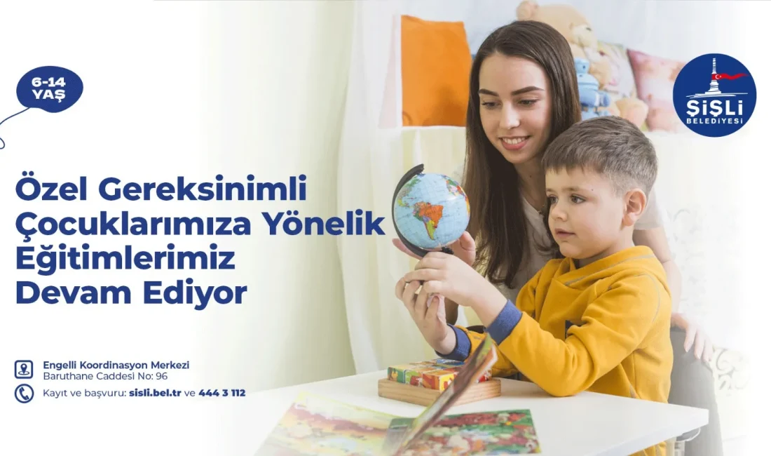 Şişli’de özel gereksinimli çocuklara yönelik eğitimler Engelli Koordinasyon Merkezi’nde sürüyor.