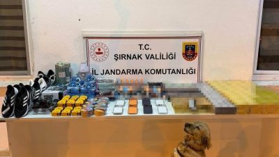 Şırnak'ta düzenlenen kaçakçılık operasyonunda ayakkabı, termos, oyuncak, telefon ve sigara