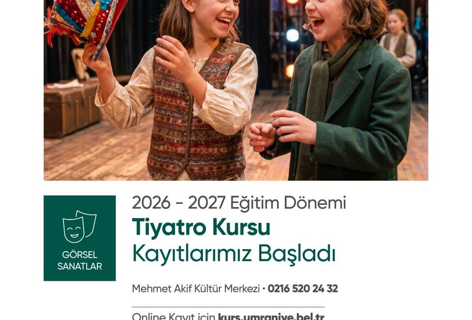 Ümraniye Belediyesi, 2026-2027 eğitim dönemi için tiyatro, drama ve resim