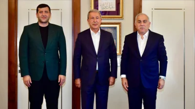 Başkan M. Ergün Turan, Hulusi Akar ve Mustafa Baki Ersoy’la