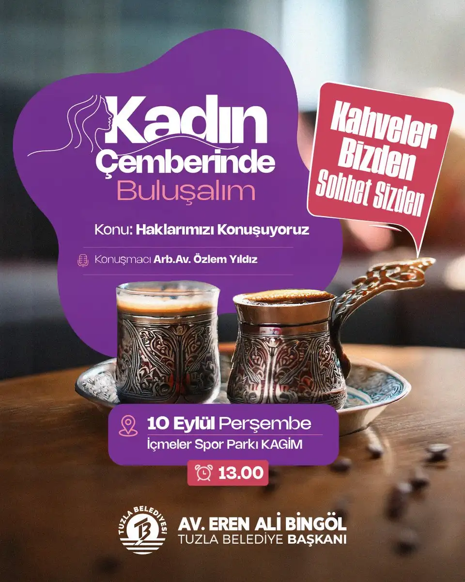 Tuzla Belediyesi, Haklarımızı Konuşuyoruz temalı Kadın Çemberinde Buluşalım etkinliğiyle Tuzlalı