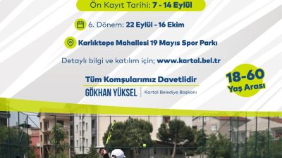 Kartal Belediyesi, Karlıktepe Mahallesi 19 Mayıs Spor Parkı'nda 18 yaş
