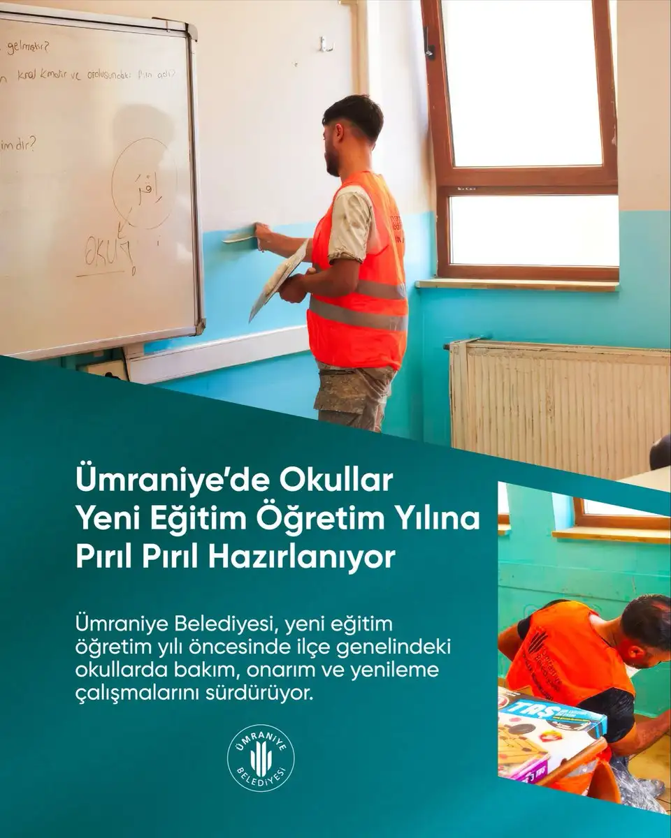 Ümraniye Belediyesi, yeni eğitim ve öğretim yılı öncesinde ilçedeki okullarda