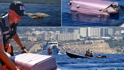 Girne açıklarında batan geminin kayıp yolcularını arama çalışmalarına derin su