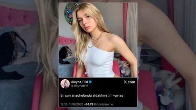 Ünlü şarkıcı Aleyna Tilki yaptığı son paylaşımda ihanete uğradığını belirterek,