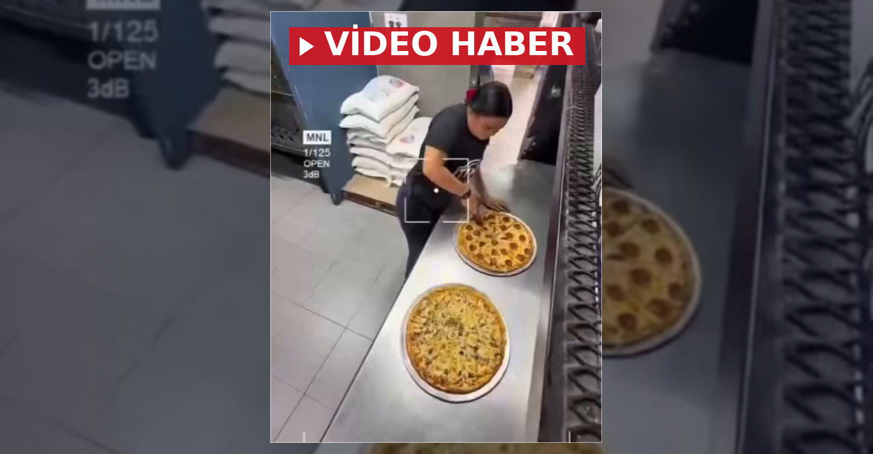Restoran sahibi pizza boyutları küçülüyor şikayetleri üzerine kameraları inceledi ve