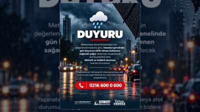 İstanbul genelinde beklenen sağanak yağışlar nedeniyle Çekmeköy Belediyesi vatandaşları olumsuzluklara