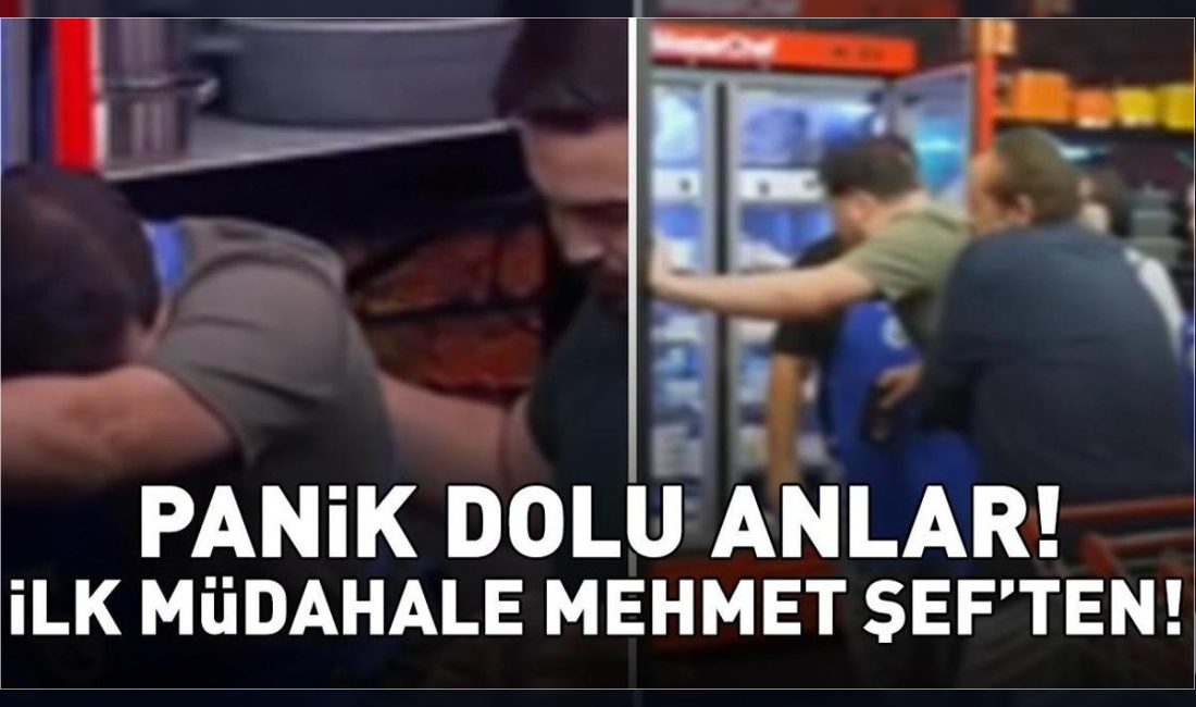 MasterChef yarışmasında boğazına yemek kaçan Emre, Mehmet Yalçınkaya'nın Heimlich manevrası