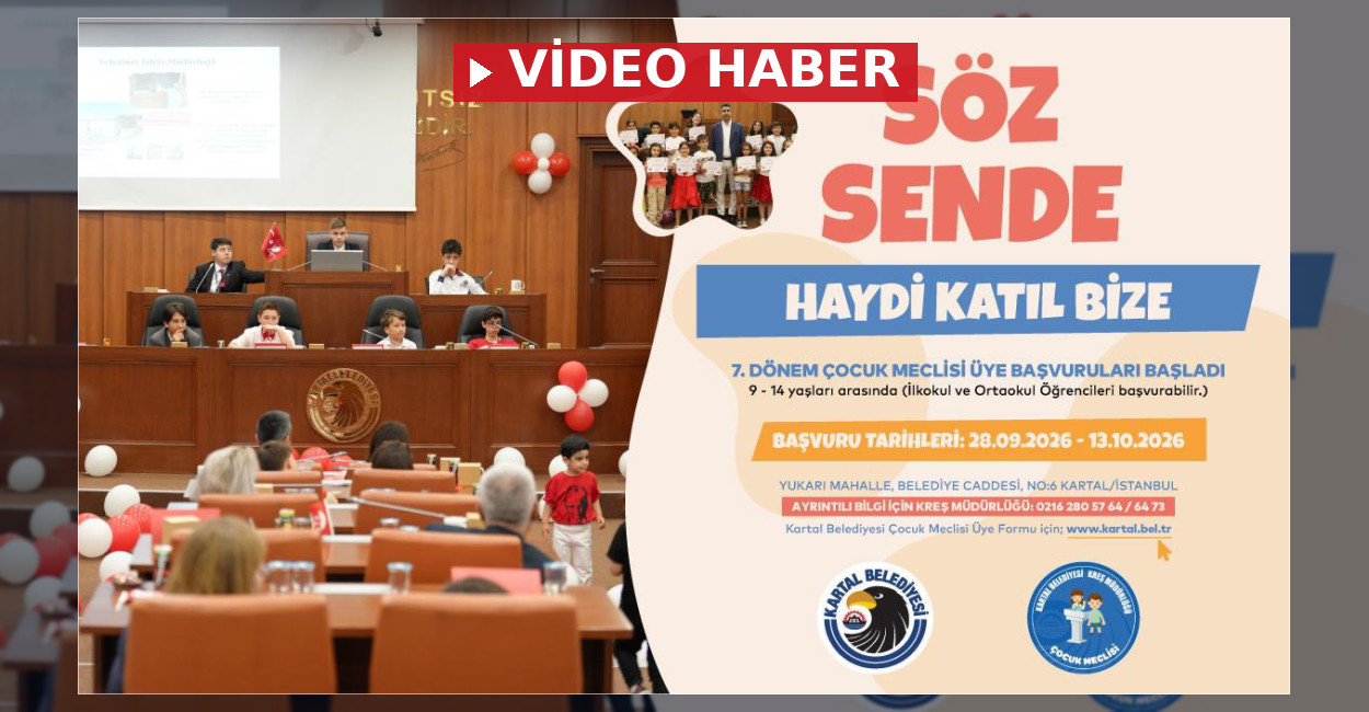 Kartal Belediyesi 7. Dönem Çocuk Meclisi üye başvurularının başladığını duyurdu.