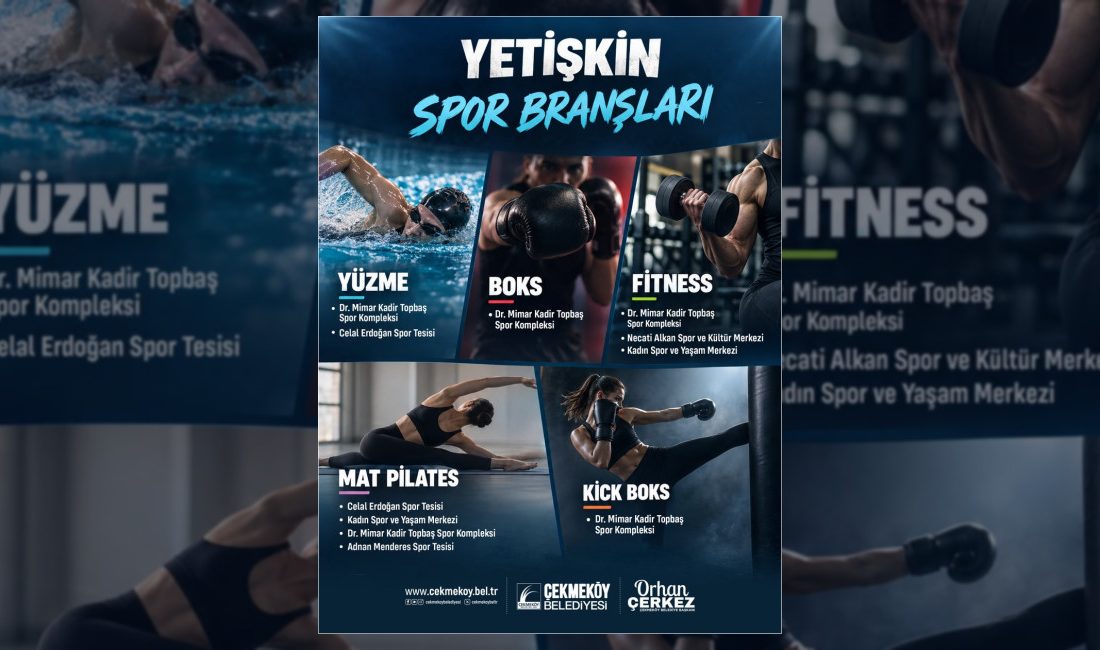 Çekmeköy Belediyesi yetişkin spor kursları için online kayıtlar başladı. Yüzme,