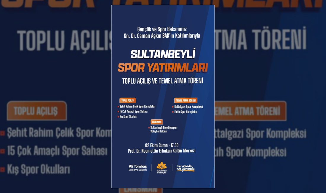 Sultanbeyli Belediyesi, gençliği ve sporu desteklemek amacıyla yeni yatırımların toplu