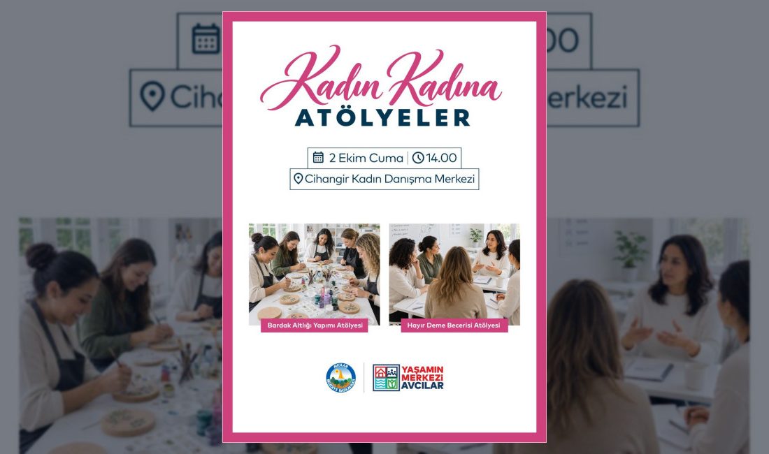Avcılar Belediyesi, Cihangir Kadın Danışma Merkezi'nde bardak altlığı yapımı ve