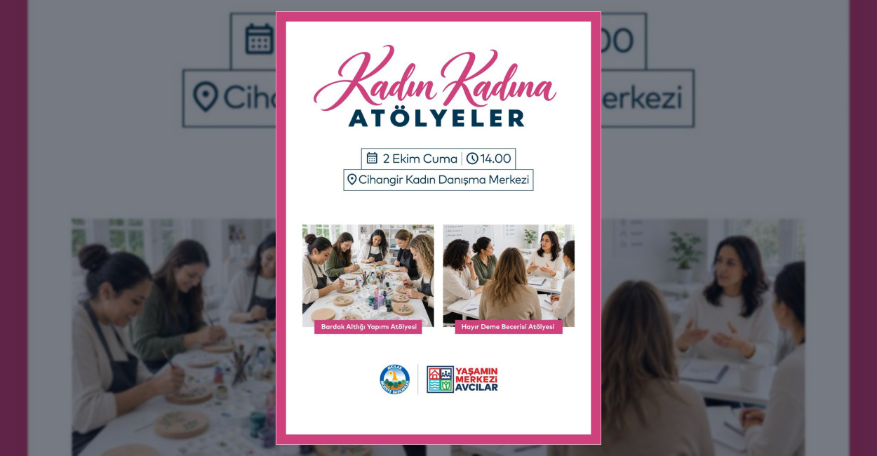 Avcılar Belediyesi, Cihangir Kadın Danışma Merkezi'nde bardak altlığı yapımı ve