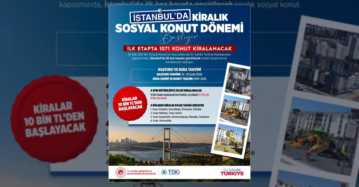 Çevre, Şehircilik ve İklim Değişikliği Bakanı Murat Kurum, yeni kiralık