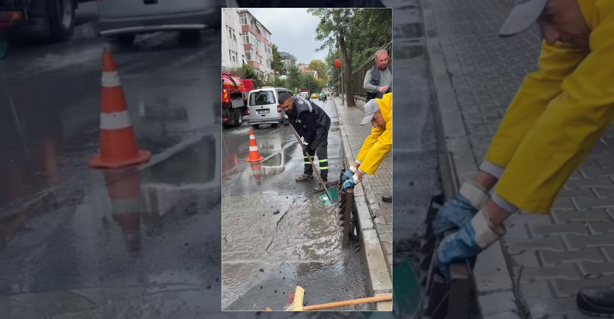 Bakırköy’de Sağanak Yağışa Karşı Mazgal Çalışması