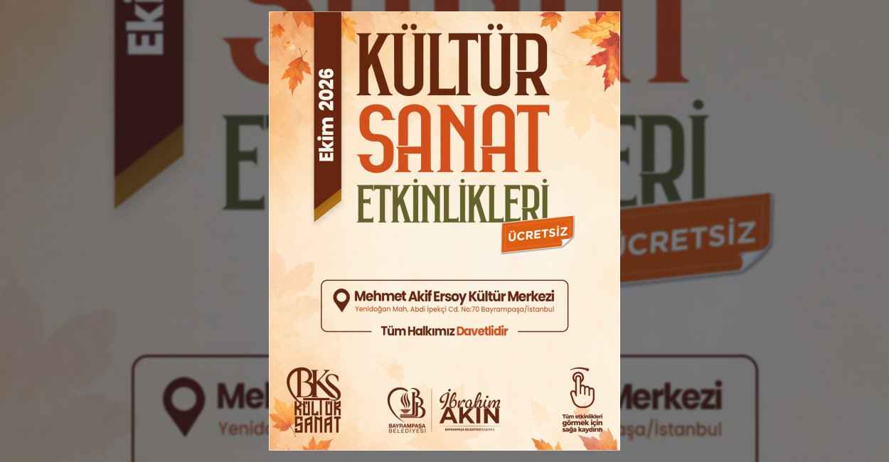 Bayrampaşa Belediyesi Ekim Etkinlikleri Başlıyor