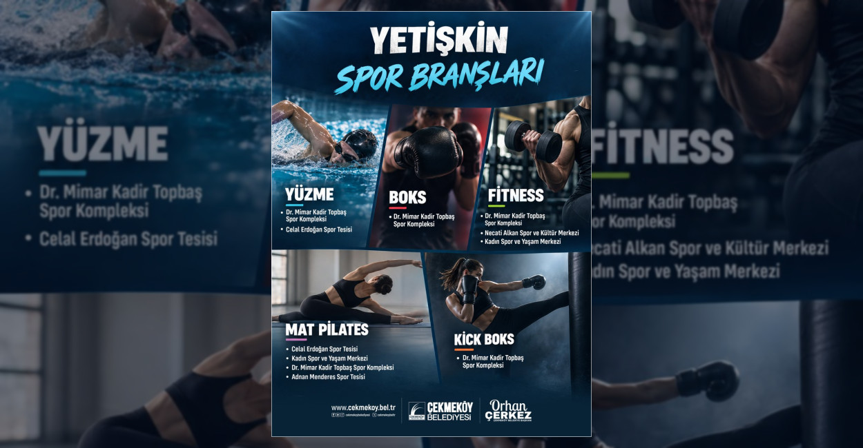Çekmeköy Belediyesi Yetişkin Spor Kursları Kayıtları Başladı