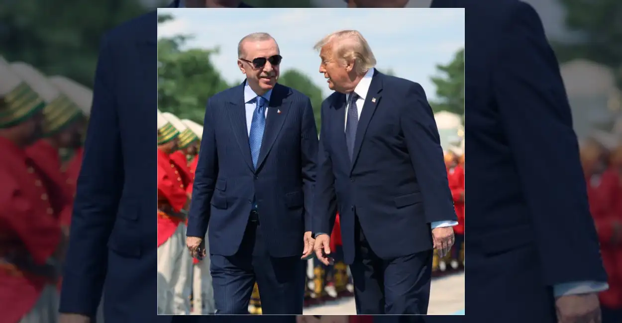 Cumhurbaşkanı Recep Tayyip Erdoğan, ABD'nin eski Başkanı Donald Trump ile