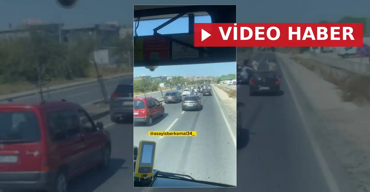 İstanbul’da Düğün Konvoyu Yolu Kapattı