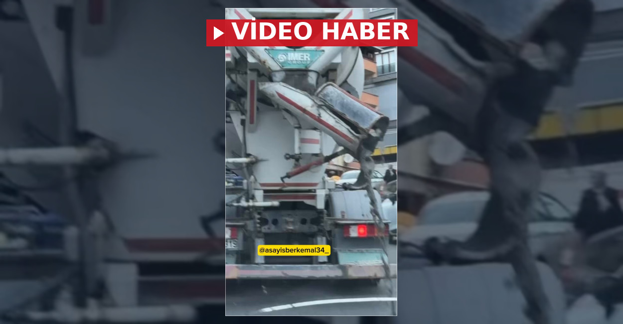 İstanbul Kağıthane’de Beton Mikseri Yola Beton Döktü