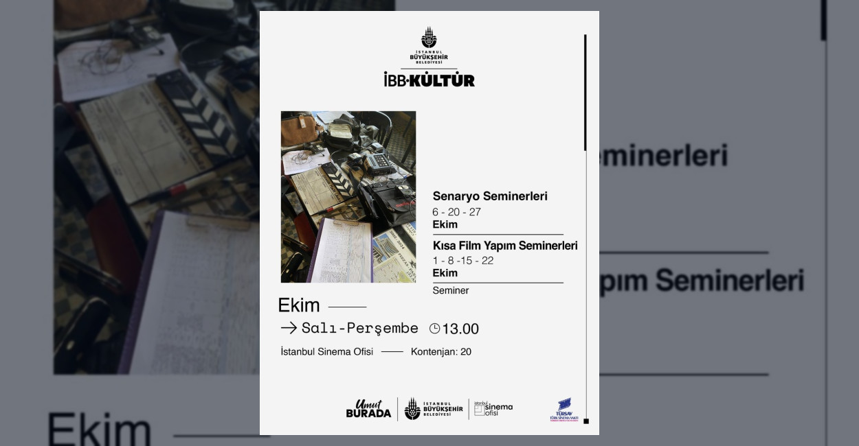 İstanbul Sinema Ofisi’nden Senaryo ve Film Semineri