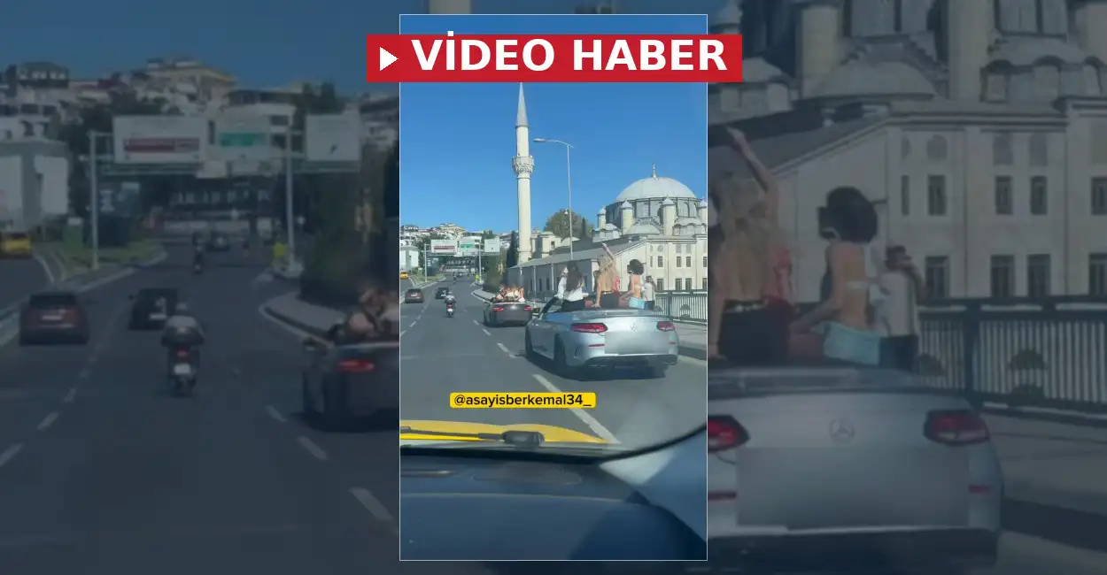 İstanbul'da seyir halindeki üstü açık araçta twerk yapan kadının tehlikeli