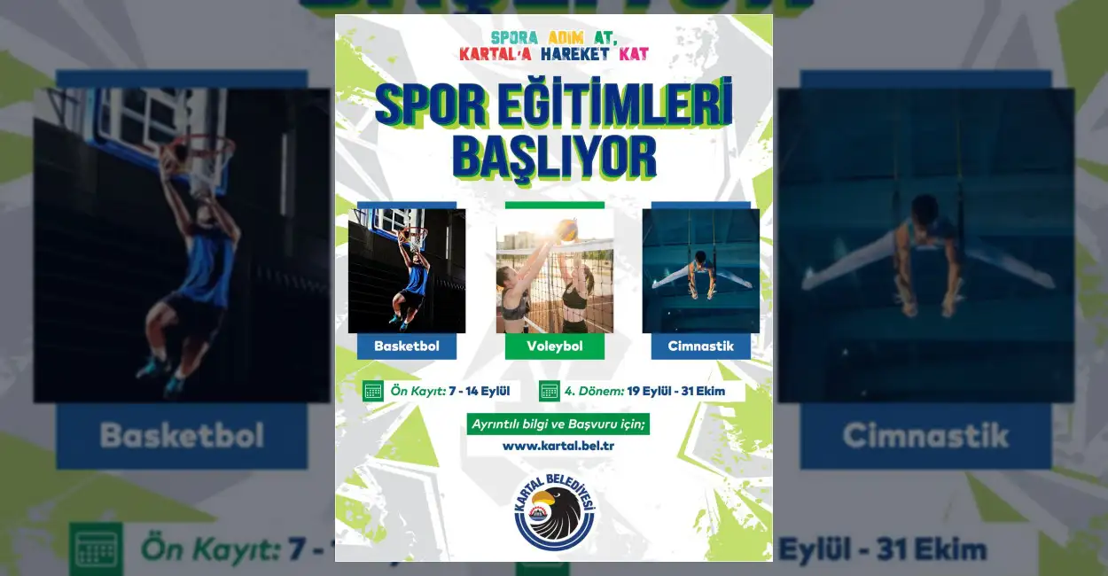 Kartal Belediyesi tarafından uzman eğitmenler eşliğinde düzenlenecek ücretsiz spor eğitimleri
