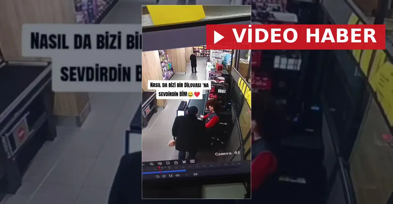 Kocaeli’de Kasiyer ve Yaşlı Vatandaşın Samimi Anı Kamerada