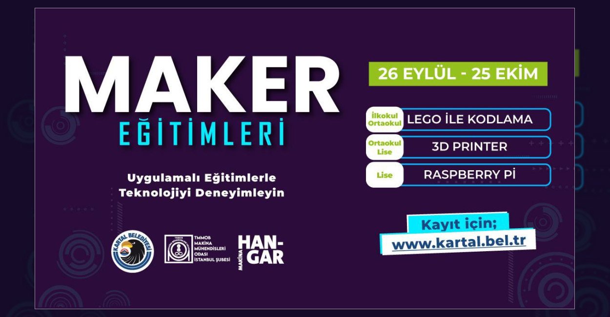 Maker eğitimleri teknoloji buluşması Kartal’da sürüyor