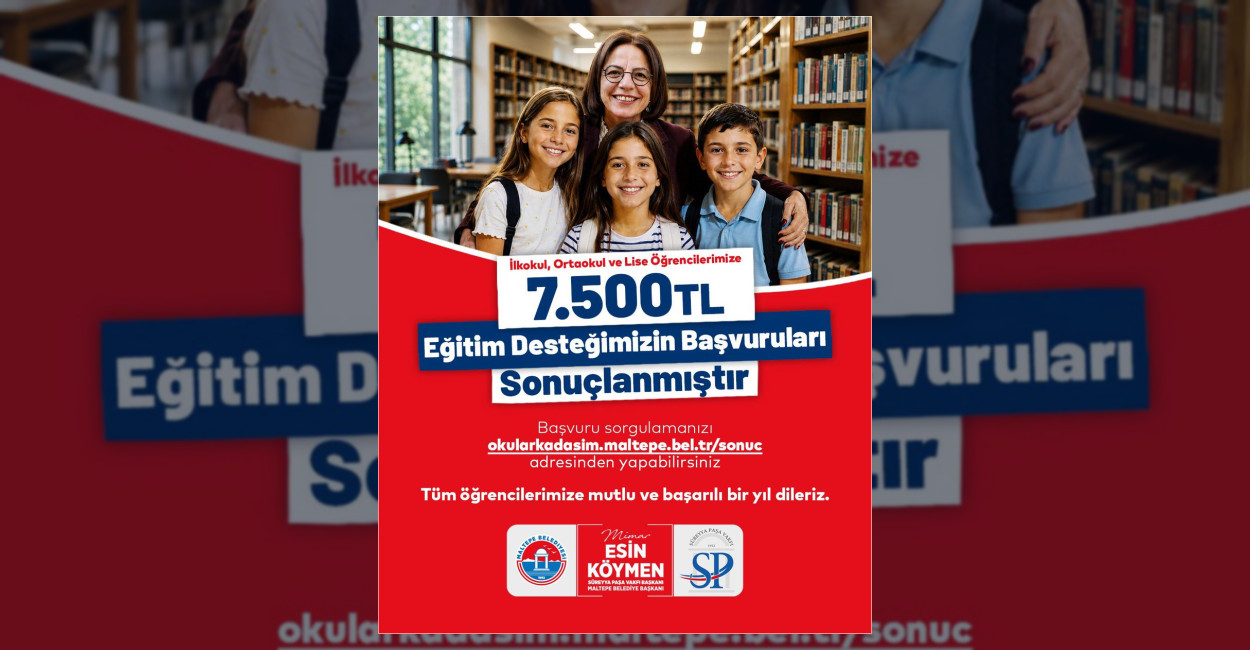 Maltepe Belediyesi Eğitim Desteği Sonuçları Açıkladı