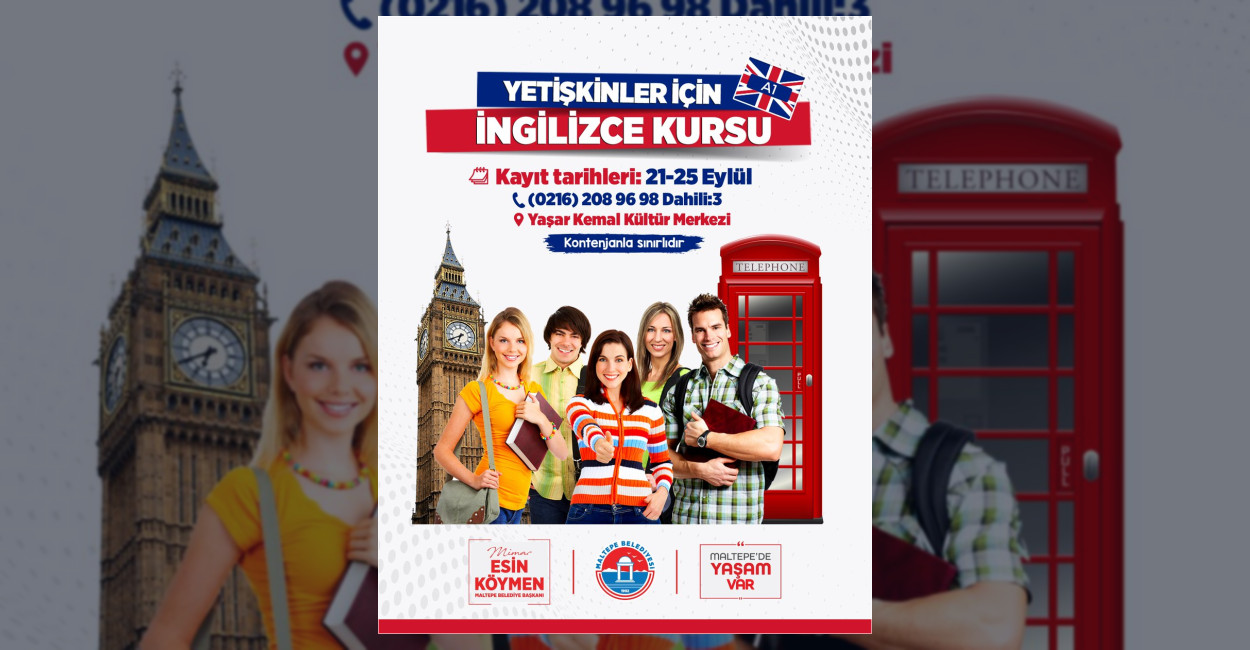 Maltepe Belediyesi İngilizce Kursu Kayıtları Başladı