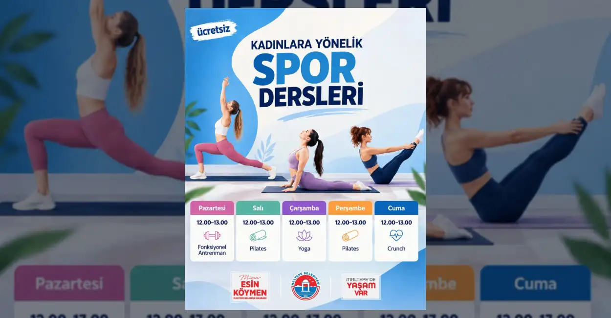 Maltepe Belediyesi Kadınlara Özel Ücretsiz Spor Dersleri