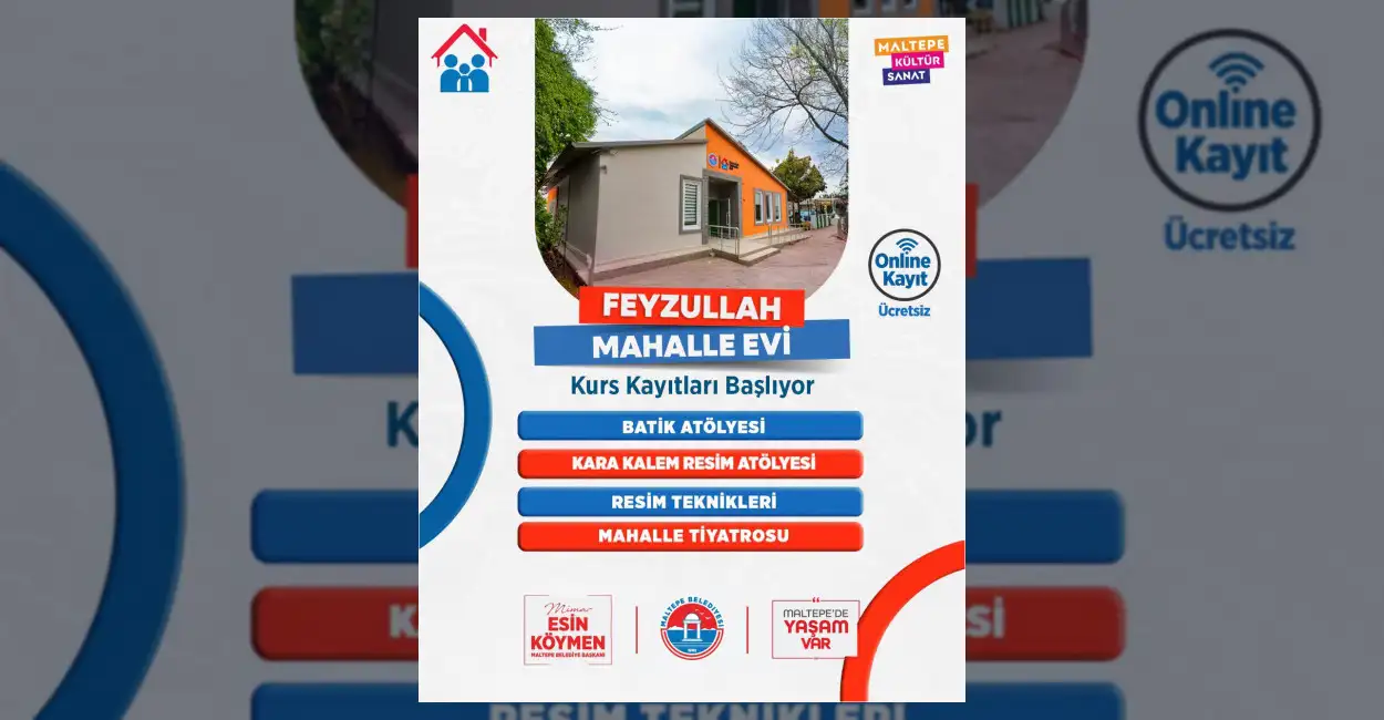 Maltepe Belediyesi mahalle evlerinde düzenlenecek ücretsiz kültür, sanat ve üretim