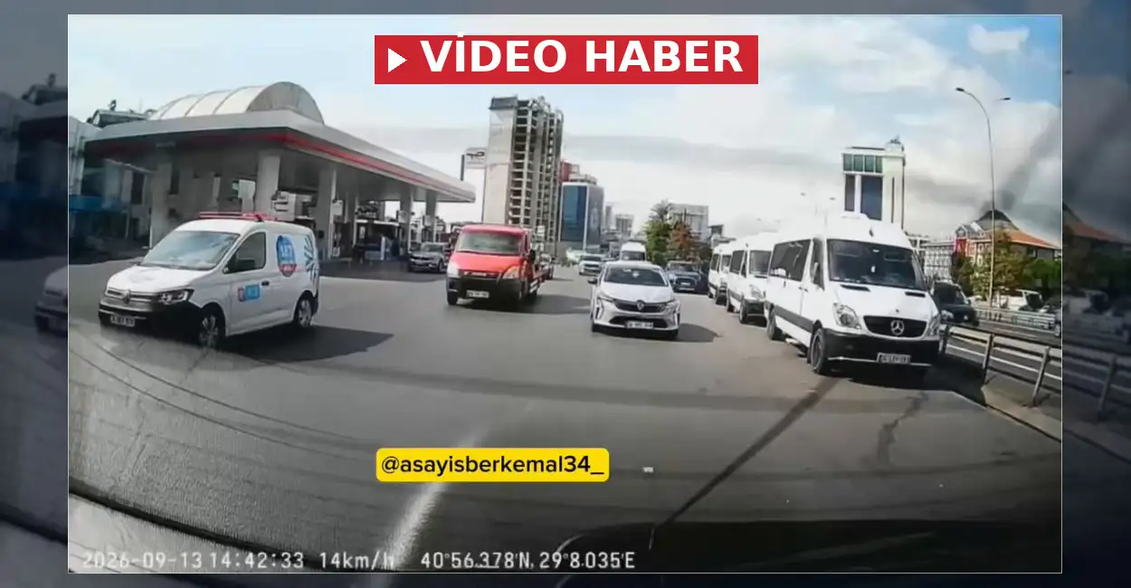 İstanbul Maltepe'de trafikte önüne kaynak yapmak isteyen oto çekici ile