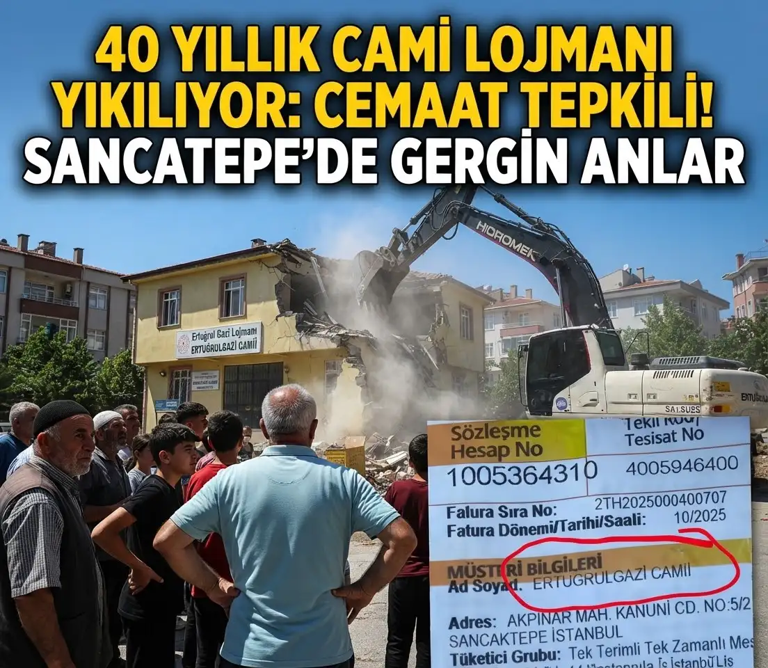 SANCAKTEPE’DE TARTIŞMALI YIKIM: ERTUĞRUL GAZİ LOJMANI’NIN YIKILMASINA AK PARTİ’DEN SERT TEPK