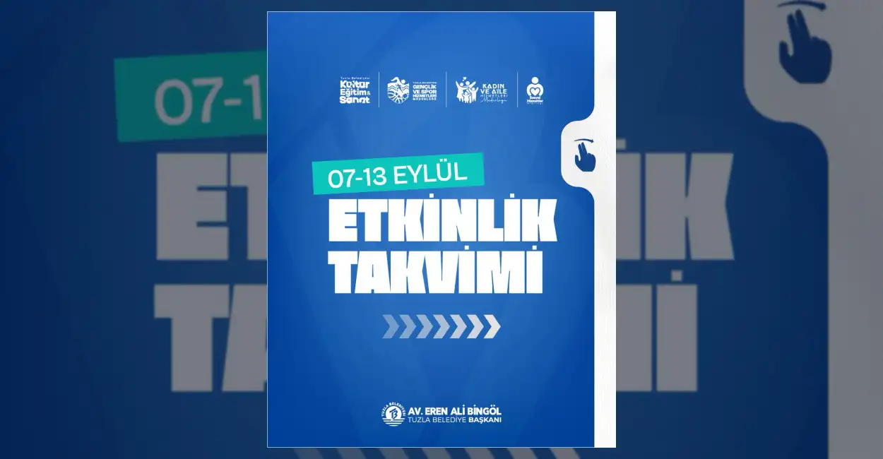 Tuzla Belediyesi Eylül Ayı Kültür ve Sanat Etkinliklerini Başlatıyor