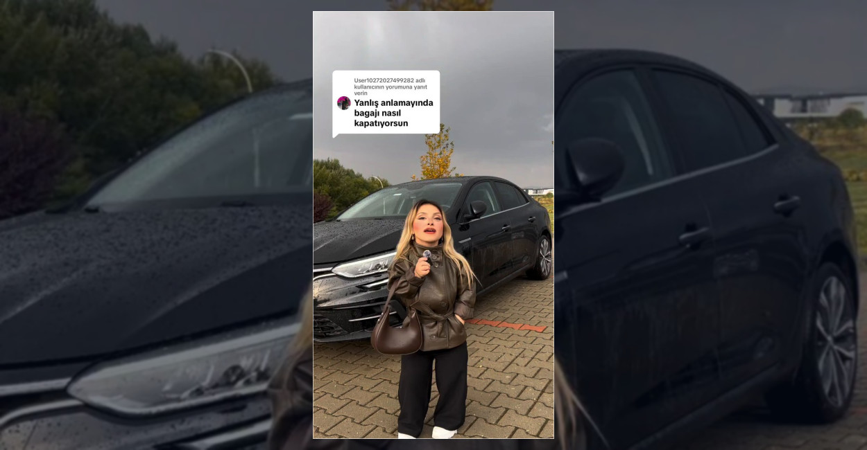 1.10 Boyundaki Kadından Bagaj Kapatma Videosu