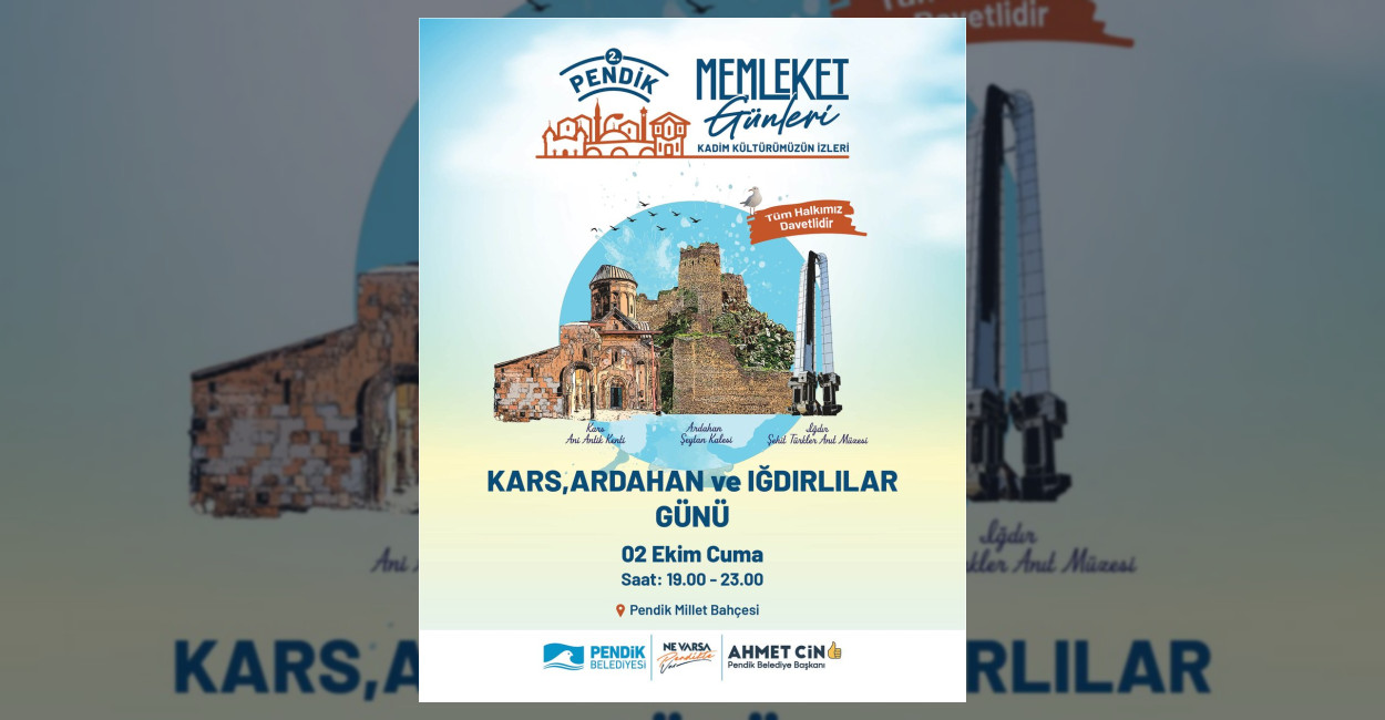 2. Pendik Memleket Günleri Kars Ardahan Iğdır Etkinliğiyle Başlıyor