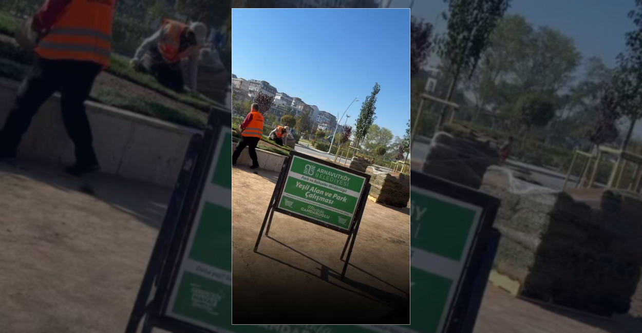 Arnavutköy Taşoluk Meydanı Yeşil Dokunuşla Yenileniyor