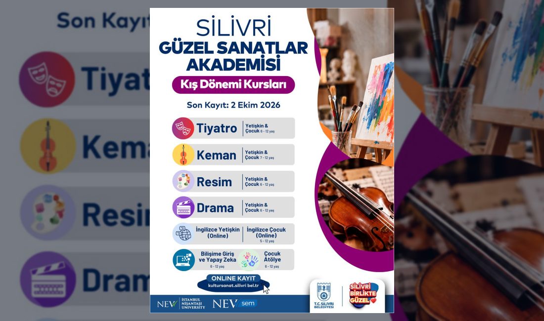 Silivri Güzel Sanatlar Akademisi tarafından kış dönemi kurs kayıtlarının başlayacağı
