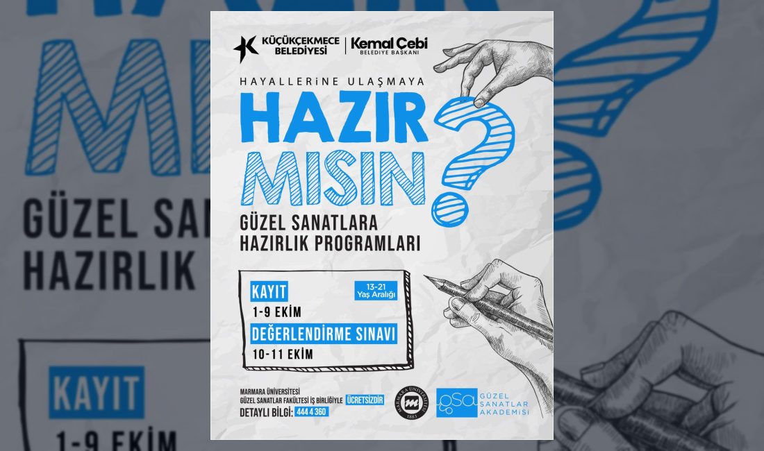 Küçükçekmece Belediyesi, 13-21 yaş arası gençlere yönelik güzel sanatlara hazırlık