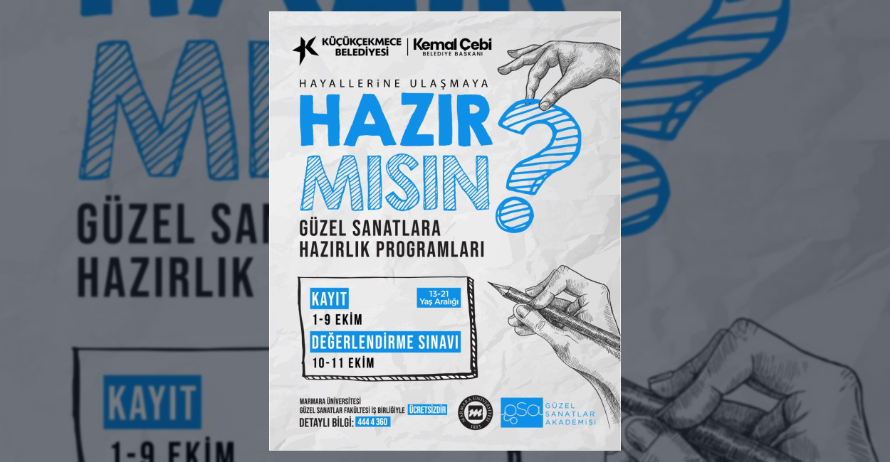 Küçükçekmece Belediyesi, 13-21 yaş arası gençlere yönelik güzel sanatlara hazırlık