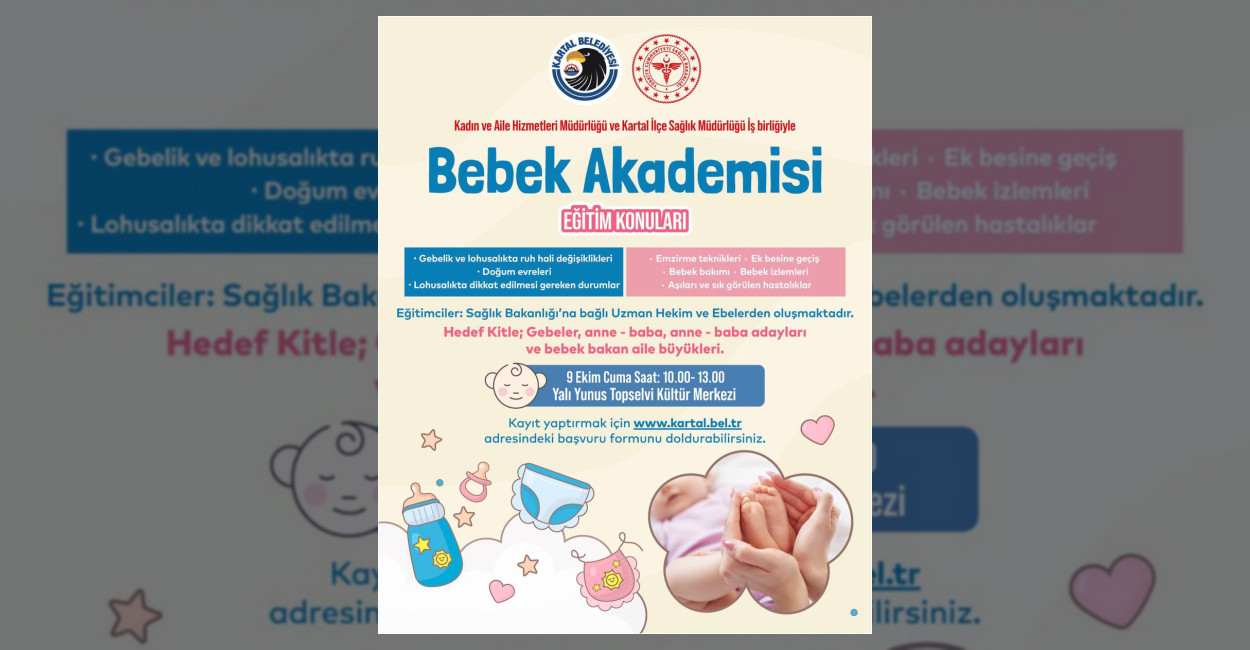 Kartal Belediyesi, anne ve baba adayları ile bebek bakan aileler