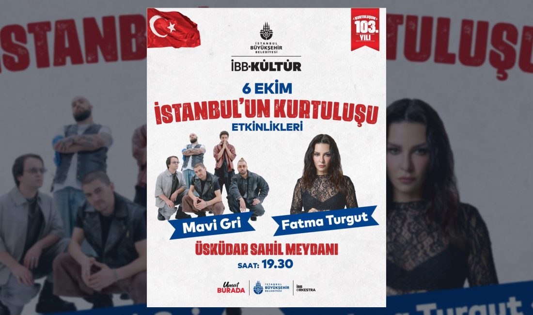 İstanbul Büyükşehir Belediyesi, şehrin kurtuluşunun 103. yıl dönümünü 6 Ekim'de