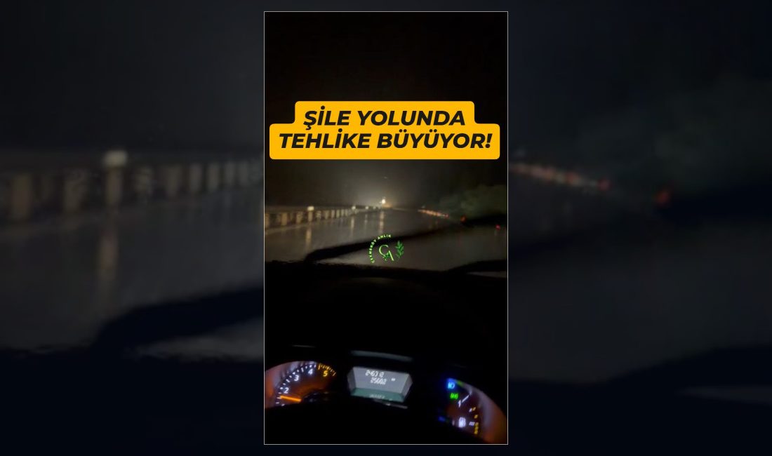 Şile-İstanbul yolunda şerit çizgilerinin bir aydır yenilenmemesi sürücülere zor anlar