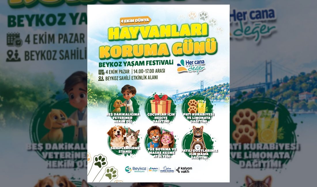 Beykoz Belediyesi, 4 Ekim Dünya Hayvanları Koruma Günü kapsamında çocuklara