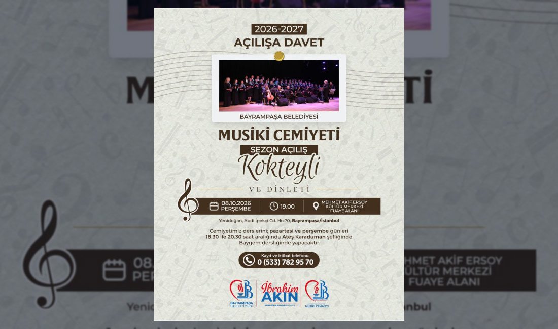Bayrampaşa Belediyesi Musiki Cemiyeti, yeni sanat sezonunun açılışını müzikseverlerin katılımıyla